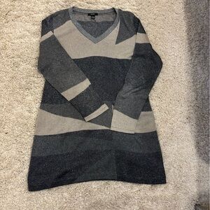 Alfani Gray Glitter Sweater Dress Size Large